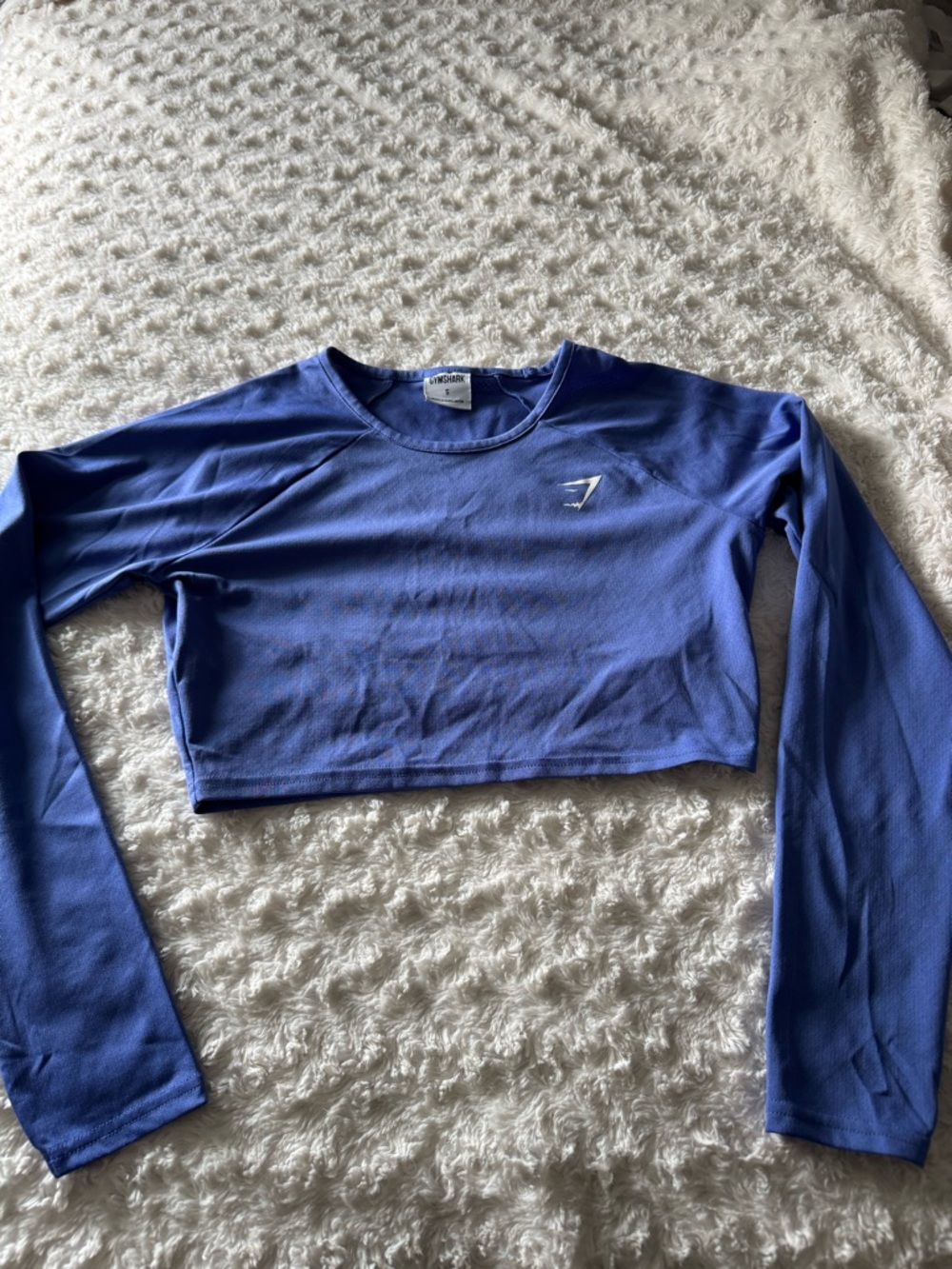 Gymshark Royal Blue Long-Sleeve Cropped Top